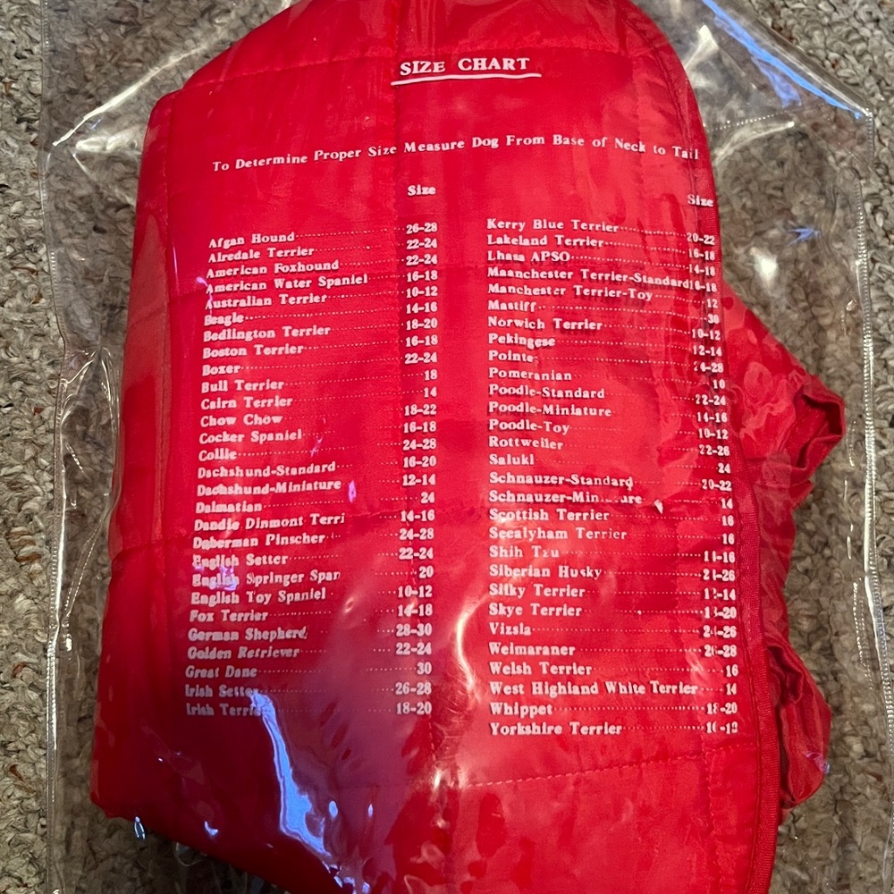 Red Quilted Dog Jacket Parka with attached hood Sz 16 - Picture 6 of 13